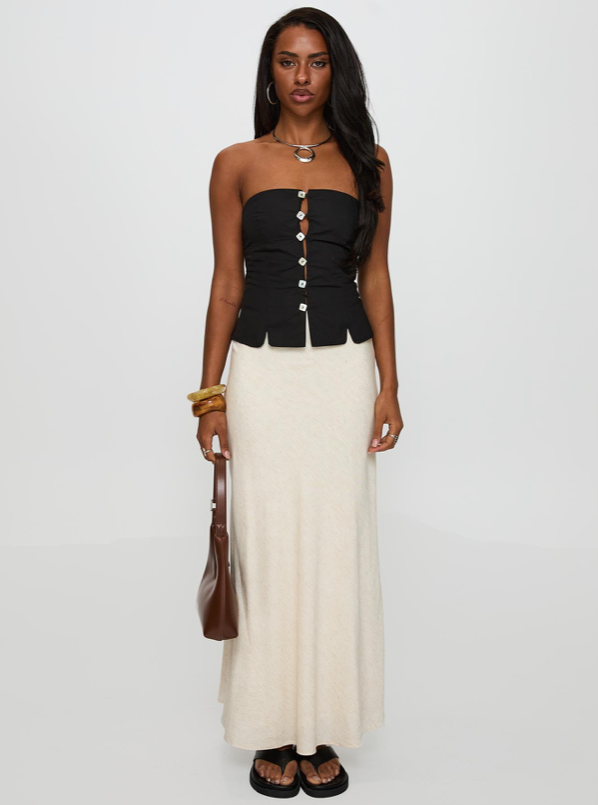 Strapless Black Top