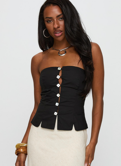 Strapless Black Top